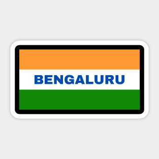 Bengaluru City in Indian Flag Colors Sticker